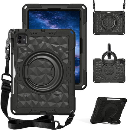 Magic Ring Rotation Holder Shockproof Tablet Case with Shoulder Straps, For iPad 2026 / 2025 / Air 11 2026 / 2025, For iPad 10.2 2022 / 2021 / 10.5