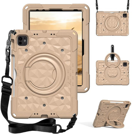 Magic Ring Rotation Holder Shockproof Tablet Case with Shoulder Straps, For iPad 2026 / 2025 / Air 11 2026 / 2025, For iPad 10.2 2022 / 2021 / 10.5