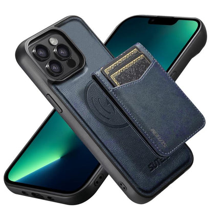 Suteni G5S5 2-in-1 Magnetic Detachable Bottle Opener Card Bag Cow Leather Back Phone Case, For iPhone 13 Pro Max, For iPhone 13 Pro, For iPhone 13, For iPhone 12 Pro Max, For iPhone 12 / 12 Pro