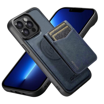 Suteni G5S5 2-in-1 Magnetic Detachable Bottle Opener Card Bag Cow Leather Back Phone Case, For iPhone 13 Pro Max, For iPhone 13 Pro, For iPhone 13, For iPhone 12 Pro Max, For iPhone 12 / 12 Pro