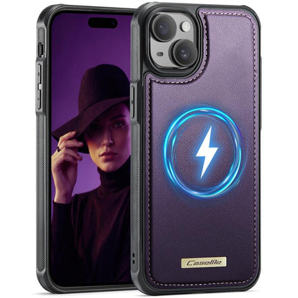 CaseMe C69 Series Magnetic Vegan Leather Back Phone Case, For iPhone 15 Pro Max, For iPhone 15 Pro, For iPhone 15, For iPhone 14