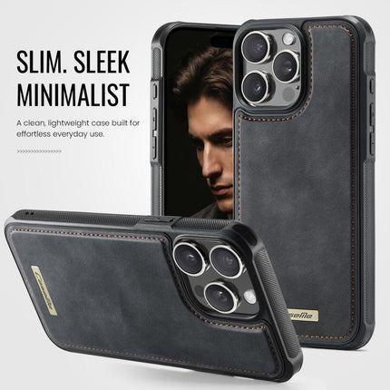CaseMe C69 Series Magnetic Vegan Leather Back Phone Case, For iPhone 14 Pro, For iPhone 14 Pro Max, For iPhone 13 Pro Max, For iPhone 13 Pro