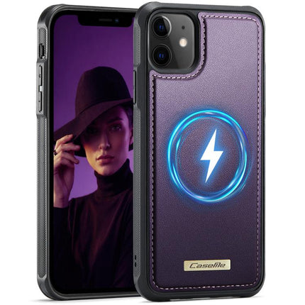 CaseMe C69 Series Magnetic Vegan Leather Back Phone Case, For iPhone 13, For iPhone 12 Pro Max, For iPhone 11 Pro Max, For iPhone 11