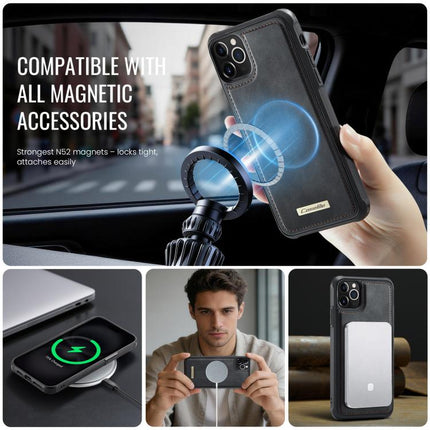 CaseMe C69 Series Magnetic Vegan Leather Back Phone Case, For iPhone 11 Pro, For iPhone 17e /16e, For iPhone 15 Plus / 14 Plus, For iPhone 12 / 12 Pro