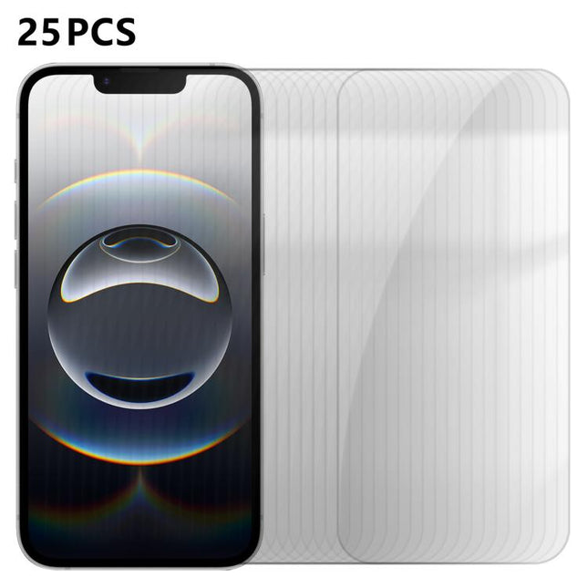 25pcs High-Aluminum Semi-Screen Anti-Fingerprint HD Tempered Glass Film, For iPhone 17e / 16e, For iPhone 17 Pro Max, For iPhone 17 Pro, For iPhone 17, For iPhone Air, For iPhone 16 Pro Max, For iPhone 16 Pro, For iPhone 16 Plus, For iPhone 16         ...