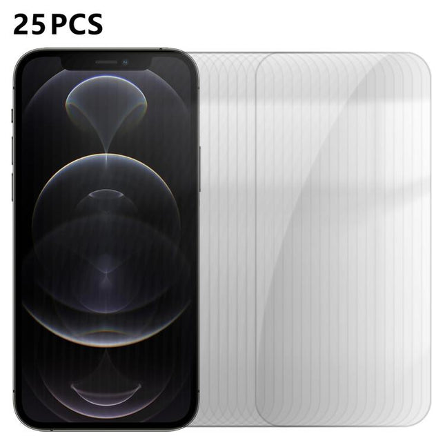 25pcs High-Aluminum Semi-Screen Anti-Fingerprint HD Tempered Glass Film, For iPhone 12 Pro Max, For iPhone 12 Pro, For iPhone 11 Pro Max, For iPhone 11, For iPhone 11 Pro, For iPhone XS, For iPhone XR, For iPhone XS Max, For iPhone X, For iPhone 8 Plus...