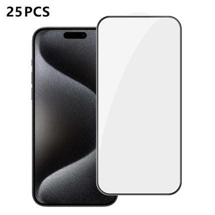 25pcs High-Aluminum Full-Coverage Anti-Fingerprint Screen-Printed HD Tempered Glass Film, For iPhone Fold Outer Screen, For iPhone 18, For iPhone 18 Pro, For iPhone 18 Pro Max, For iPhone 17 Pro Max, For iPhone 17 Pro, For iPhone 17, For iPhone Air    ...