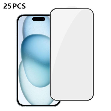 25pcs High-Aluminum Full-Coverage Anti-Fingerprint Screen-Printed HD Tempered Glass Film, For iPhone Fold Outer Screen, For iPhone 18, For iPhone 18 Pro, For iPhone 18 Pro Max, For iPhone 17 Pro Max, For iPhone 17 Pro, For iPhone 17, For iPhone Air    ...