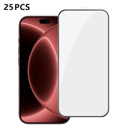 25pcs High-Aluminum Full-Coverage Anti-Fingerprint Screen-Printed HD Tempered Glass Film, For iPhone Fold Outer Screen, For iPhone 18, For iPhone 18 Pro, For iPhone 18 Pro Max, For iPhone 17 Pro Max, For iPhone 17 Pro, For iPhone 17, For iPhone Air    ...