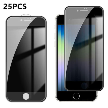 25pcs High-Aluminum Full-Coverage Anti-Fingerprint Screen-Printed Privacy Tempered Glass Film, For iPhone 17e / 16e, For iPhone 17 Pro Max, For iPhone 17 Pro, For iPhone 17, For iPhone Air, For iPhone 16 Pro Max, For iPhone 16 Pro, For iPhone 16 Plus  ...
