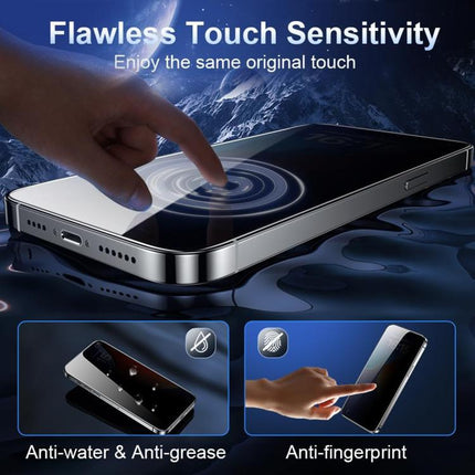 25pcs High-Aluminum Full-Coverage Anti-Fingerprint Screen-Printed Privacy Tempered Glass Film, For iPhone 17e / 16e, For iPhone 17 Pro Max, For iPhone 17 Pro, For iPhone 17, For iPhone Air, For iPhone 16 Pro Max, For iPhone 16 Pro, For iPhone 16 Plus  ...