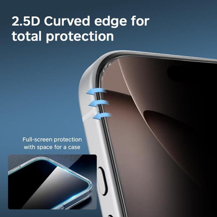 25pcs High-Aluminum Full-Coverage Anti-Fingerprint Screen-Printed Privacy Tempered Glass Film, For iPhone 17e / 16e, For iPhone 17 Pro Max, For iPhone 17 Pro, For iPhone 17, For iPhone Air, For iPhone 16 Pro Max, For iPhone 16 Pro, For iPhone 16 Plus  ...