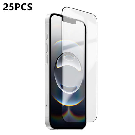 25pcs Ultra-thin Ultrasonic HD Screen-Printed High-Alumina Full Glue Tempered Glass Film, For iPhone 17e / 16e, For iPhone 17 Pro Max, For iPhone 17 Pro, For iPhone 17, For iPhone Air, For iPhone 16 Pro Max, For iPhone 16 Pro, For iPhone 16 Plus       ...