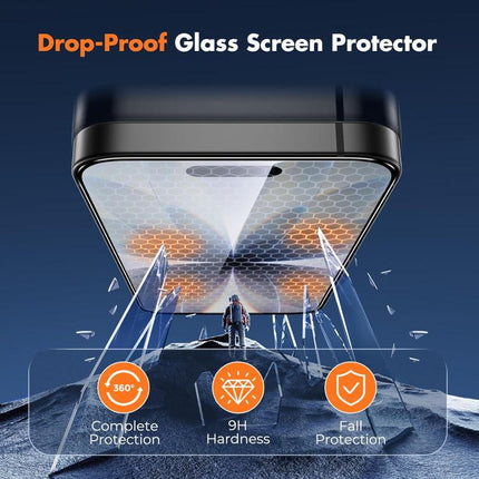 25pcs Ultra-thin Ultrasonic HD Screen-Printed High-Alumina Full Glue Tempered Glass Film, For iPhone 17e / 16e, For iPhone 17 Pro Max, For iPhone 17 Pro, For iPhone 17, For iPhone Air, For iPhone 16 Pro Max, For iPhone 16 Pro, For iPhone 16 Plus       ...