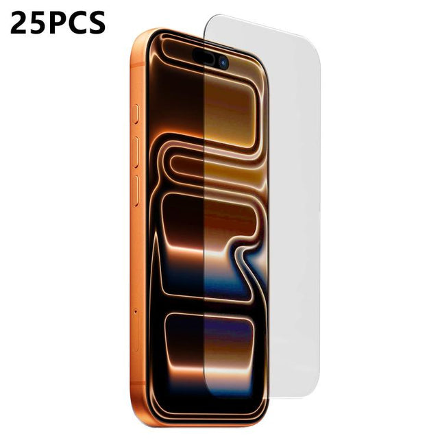 25pcs 3D Curved Semi-Screen No White Border High-Alumina Full Glue HD Tempered Glass Film, For iPhone 17 Pro Max, For iPhone 17 Pro, For iPhone 17, For iPhone Air, For iPhone 16 Pro Max, For iPhone 16 Pro, For iPhone 16 Plus, For iPhone 16             ...
