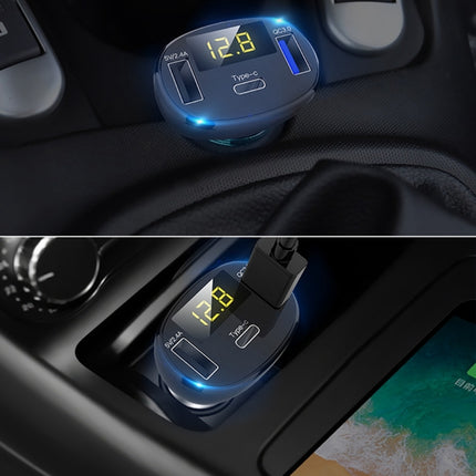 C02 Car Power Adapter in-car Phone Charger Type-C Fast Charger QC3.0 Dual USB Ports DC5V 2.4A 12V 24V Cigarette Lighter Power Supply