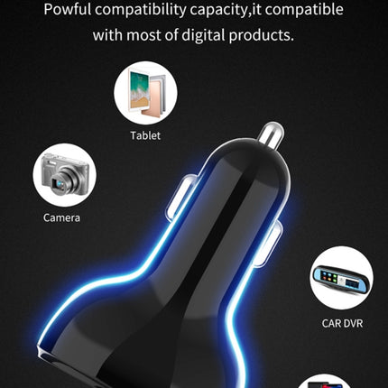 C02 Car Power Adapter in-car Phone Charger Type-C Fast Charger QC3.0 Dual USB Ports DC5V 2.4A 12V 24V Cigarette Lighter Power Supply