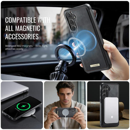 CaseMe C69 Series Magnetic Vegan Leather Back Phone Case, For Samsung Galaxy S24 FE 5G, For Samsung Galaxy A15 4G / 5G, For Samsung Galaxy A55 5G / A35 5G, For Samsung Galaxy S24 Ultra 5G