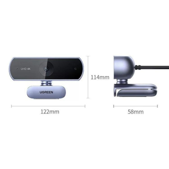 UGREEN CM831 4K Ultra HD Webcam – 8MP Auto Focus with Dual Microphones
