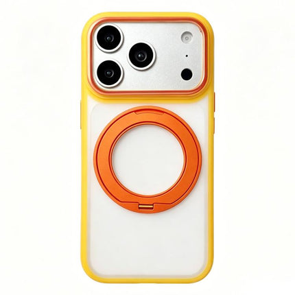 Semi-transparent Color Shield 360 Rotation Holder Magnetic Phone Case, For iPhone 17 Pro Max, For iPhone 17 Pro