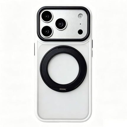 Semi-transparent Color Shield 360 Rotation Holder Magnetic Phone Case, For iPhone 17 Pro Max, For iPhone 17 Pro