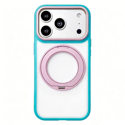 Semi-transparent Color Shield 360 Rotation Holder Magnetic Phone Case, For iPhone 17 Pro Max, For iPhone 17 Pro