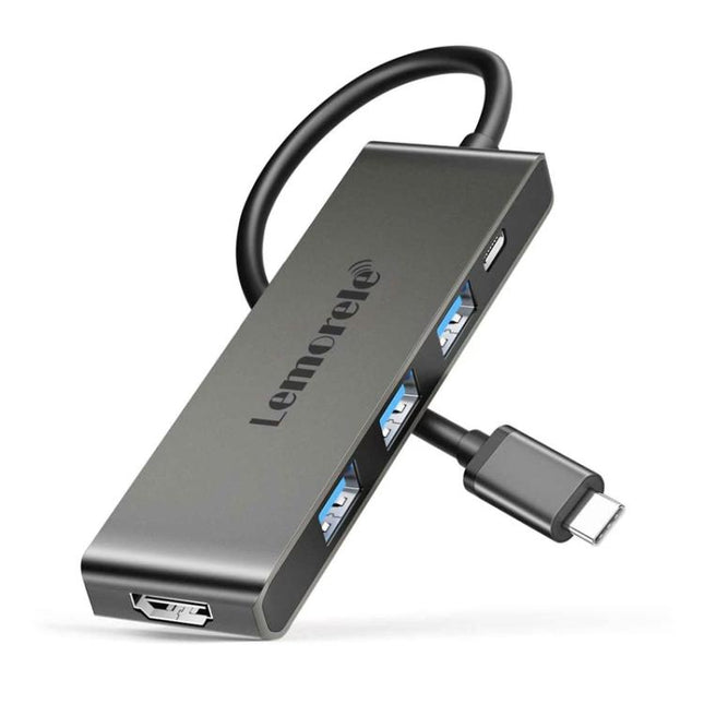Lemorele TC22L 5 in 1 Docking Station 4K Output Ethernet 100W PD Laptop Connector
