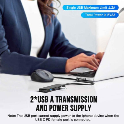 Lemorele TC22L 5 in 1 Docking Station 4K Output Ethernet 100W PD Laptop Connector