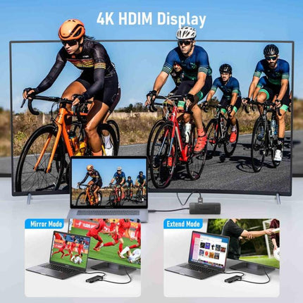 Lemorele TC93 10 in 1 Type-C Docking Station HDMI-compatible Gigabit PD Charging Adapter