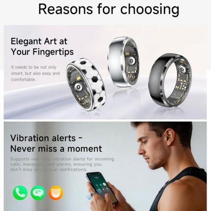 SY15 SIZE 12 Smart Ring, Supports Health Monitoring / Gesture Control