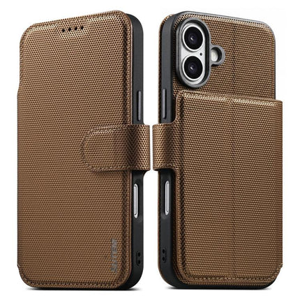 Suteni Q09 Magnetic Detachable Wallet  2 in 1 Triangle Texture Vegan Leather Phone Case, For iPhone 17 Pro Max, For iPhone 17 Pro, For iPhone 17, For iPhone 16 Pro Max, For iPhone 16 Pro, For iPhone 16, For iPhone 15 Pro Max, For iPhone 15 Pro