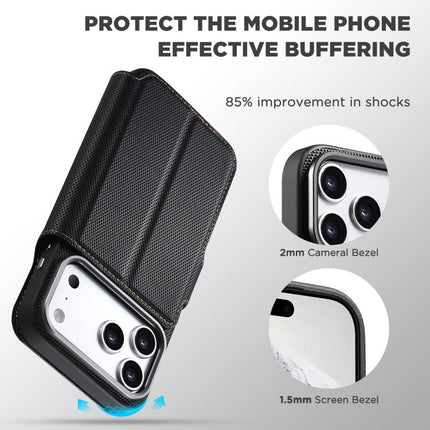 Suteni Q09 Magnetic Detachable Wallet  2 in 1 Triangle Texture Vegan Leather Phone Case, For iPhone 15, For iPhone 14 Pro, For iPhone 14 Pro Max, For iPhone 14 / 13