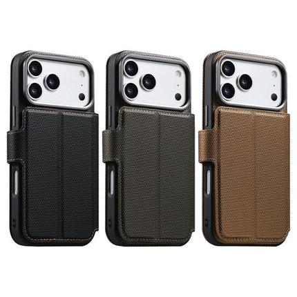 Suteni Q09 Magnetic Detachable Wallet  2 in 1 Triangle Texture Vegan Leather Phone Case, For iPhone 15, For iPhone 14 Pro, For iPhone 14 Pro Max, For iPhone 14 / 13