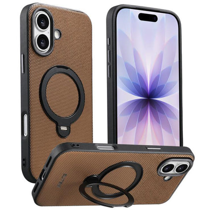 Suteni G7 360 Rotation Magnetic Holder Triangle Texture Vegan Leather Back Phone Case, For iPhone 17 Pro Max, For iPhone 17 Pro, For iPhone 17, For iPhone 16 Pro Max, For iPhone 16 Pro, For iPhone 16, For iPhone 15 Pro Max, For iPhone 15 Pro