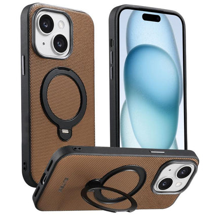 Suteni G7 360 Rotation Magnetic Holder Triangle Texture Vegan Leather Back Phone Case, For iPhone 15, For iPhone 14 Pro, For iPhone 14 Pro Max, For iPhone 14 / 13