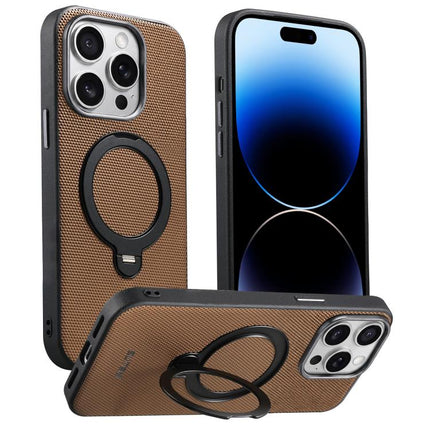 Suteni G7 360 Rotation Magnetic Holder Triangle Texture Vegan Leather Back Phone Case, For iPhone 15, For iPhone 14 Pro, For iPhone 14 Pro Max, For iPhone 14 / 13