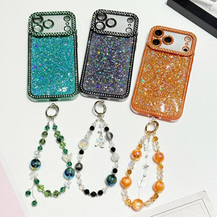 Diamond Glitter Sequins TPU Phone Case with Bracelet Chain, For iPhone 14 Plus, For iPhone 14, For iPhone 14 Pro, For iPhone 14 Pro Max