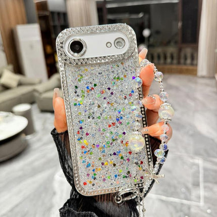 Diamond Glitter Sequins TPU Phone Case with Bracelet Chain, For iPhone 17, For iPhone  Air