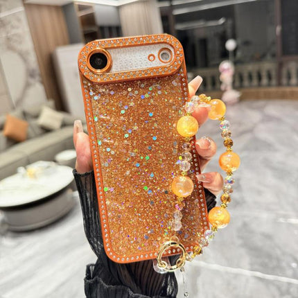 Diamond Glitter Sequins TPU Phone Case with Bracelet Chain, For iPhone 17, For iPhone  Air