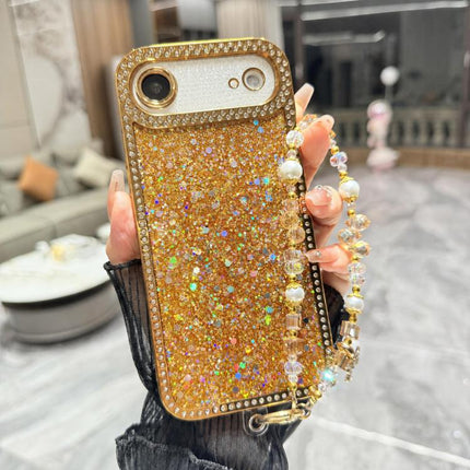 Diamond Glitter Sequins TPU Phone Case with Bracelet Chain, For iPhone 17, For iPhone  Air