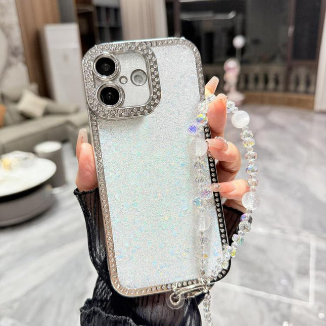 Diamond Glitter Sequins TPU Phone Case with Bracelet Chain, For iPhone 17, For iPhone  Air