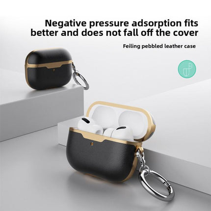 Business Full Coverage Vegan Leather Protective Case, For Airpods Pro 2