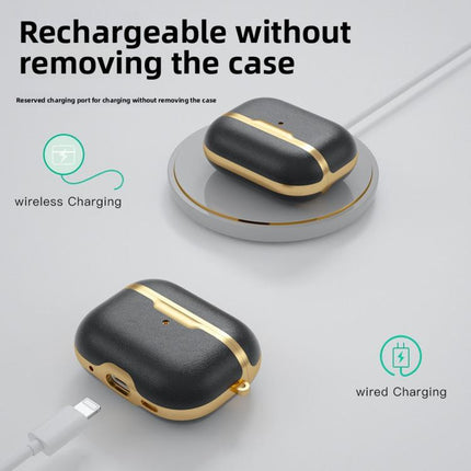 Business Full Coverage Vegan Leather Protective Case, For Airpods Pro 2