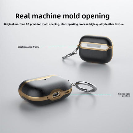 Business Full Coverage Vegan Leather Protective Case, For Airpods Pro 2