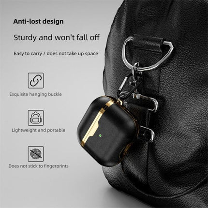 Electroplated Leather Shockproof Puleather Protective Case, For Airpods 3