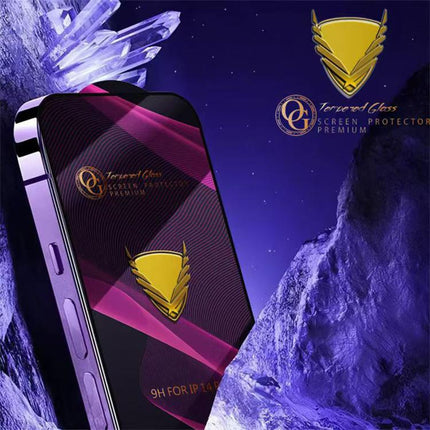 10pcs OG Purple Large-Arc Anti-Static High-Alumina Screen-Printed HD Tempered Glass Film, For iPhone 17e / 16e, For iPhone 17 Pro Max, For iPhone 17 Pro, For iPhone 17, For iPhone Air, For iPhone 16 Pro Max, For iPhone 16 Pro, For iPhone 16 Plus       ...