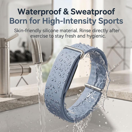 Solid Color Single Lap Silicone Loop Watch Band, For Google Fitbit Air