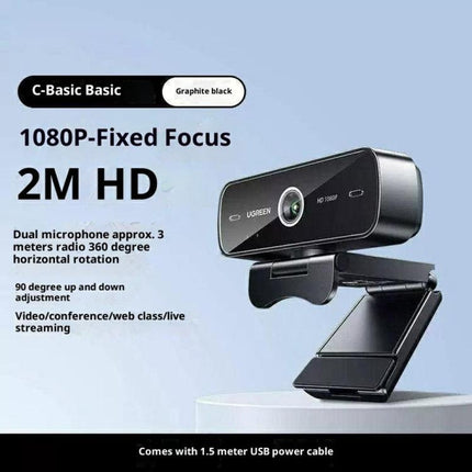 UGREEN CM925-75587 Built-in Dual Microphone USB 1080P HD Camera