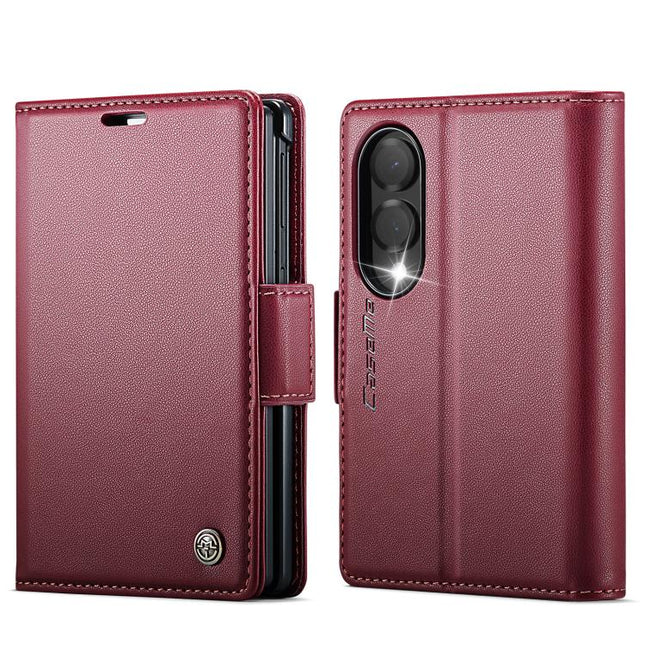 CaseMe 023 Butterfly Buckle Litchi Texture RFID Anti-theft Leather Phone Case, For Galaxy Z Fold8 5G, For Galaxy Z Fold8 Ultra 5G