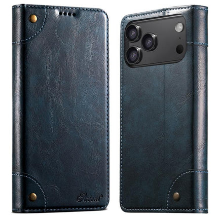 Suteni Baroque Calf Texture Buckle Wallet Leather Phone Case, For iPhone 18, For iPhone 18 Pro, For iPhone 18 Pro Max
